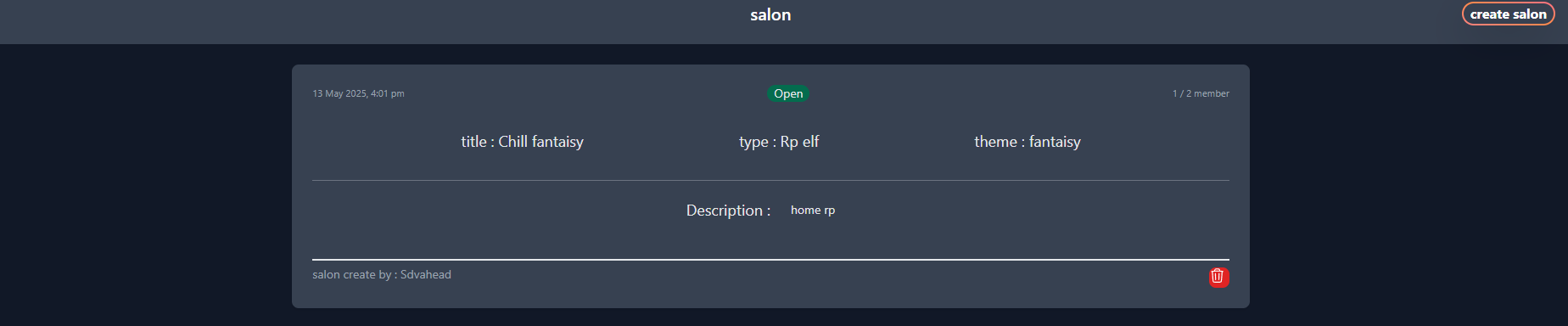 Liste des salons